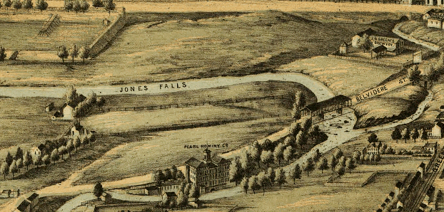 Belvidere Covered Bridge lithograph 1869