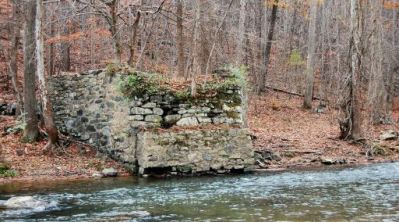 Remaining abutment of Deer Creek or Husband's Covered Bridge