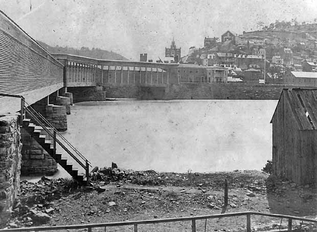 Harpers Ferry Covered Bridge About 1860=