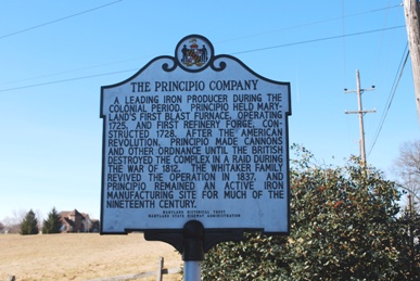 Historical Marker for The Principio Company