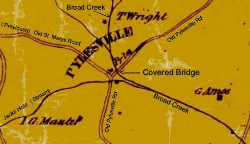 Location of Pylesville Covered Bridge