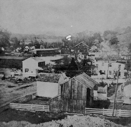 Rowlandsville c1860 showing Covered Bridge over Octoraro Creek