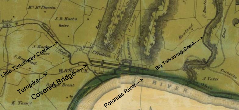 Map of Hancock and Little Tonoloway Creek area