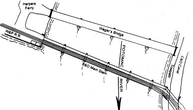 Wager's Bridge & B&O Bridge Alignment